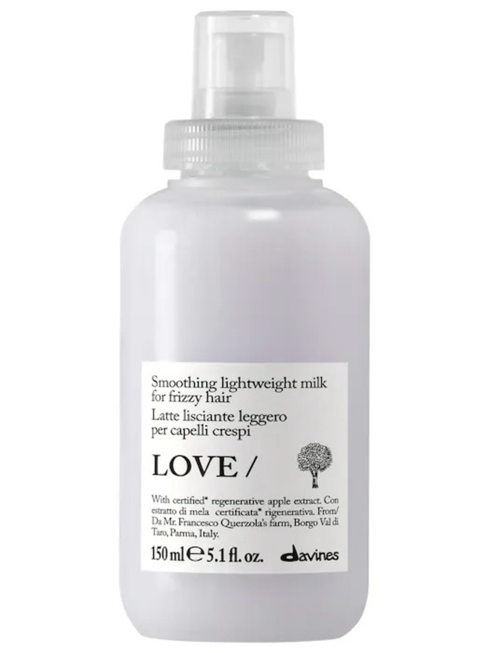 Davines Love Smoothing Lightweight Milk for Frizzy Hair 5.1oz